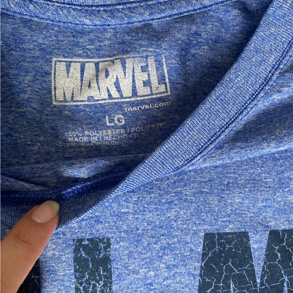 Marvel Captain America Blue Mens short Sleeve T shirt Size Large - Picture 2 of 4